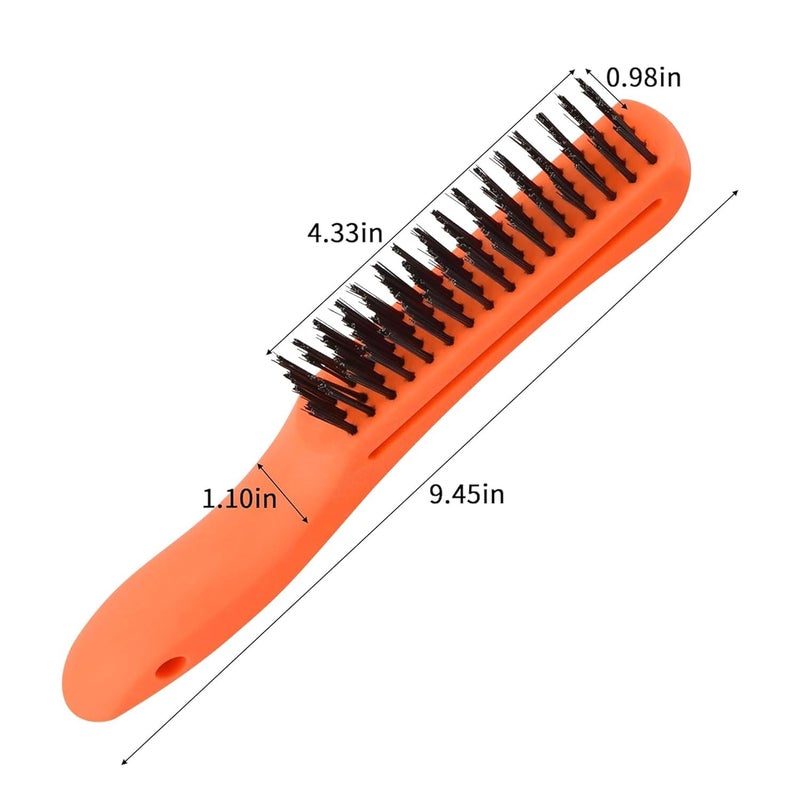 درافل فرشاة سلكية من دورافيل بمقبض بلاستيكي منحني لتنظيف الصدأ وإزالة الطلاء - برتقالي - Image 2